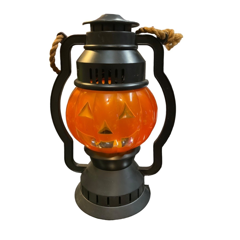 Vintage Jack 'O Lantern‎ Electric Flaming Light Up Lantern 11"